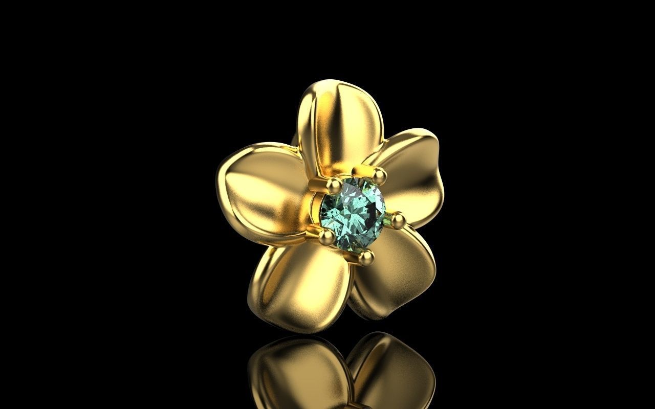 flower pendant 3D print model_44