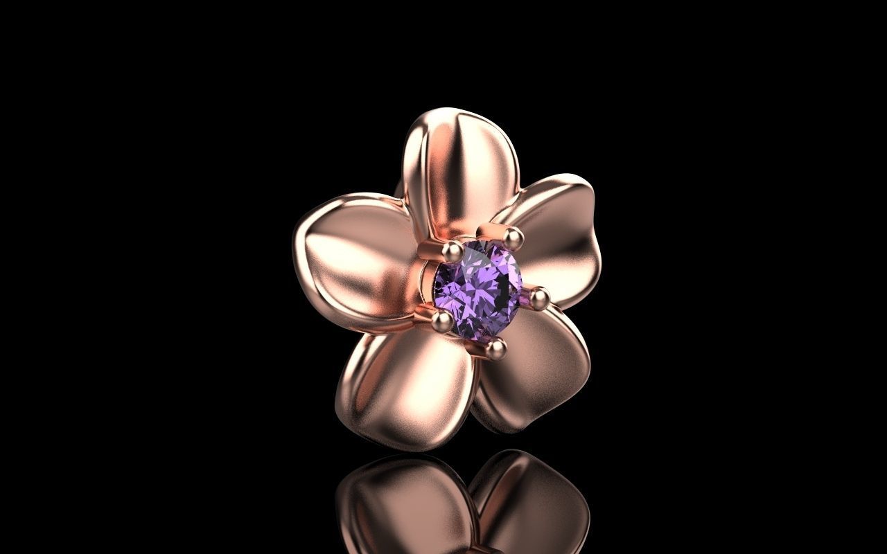 flower pendant 3D print model_31