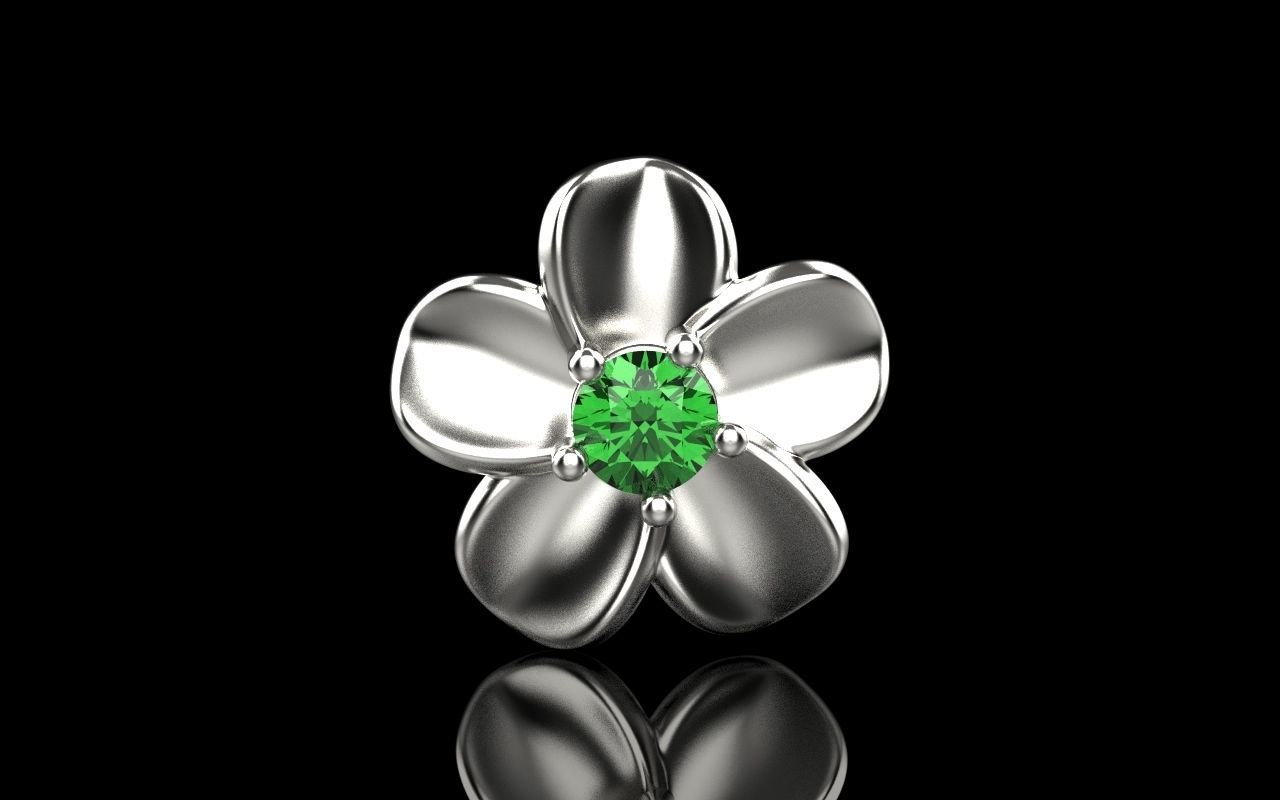 flower pendant 3D print model_28