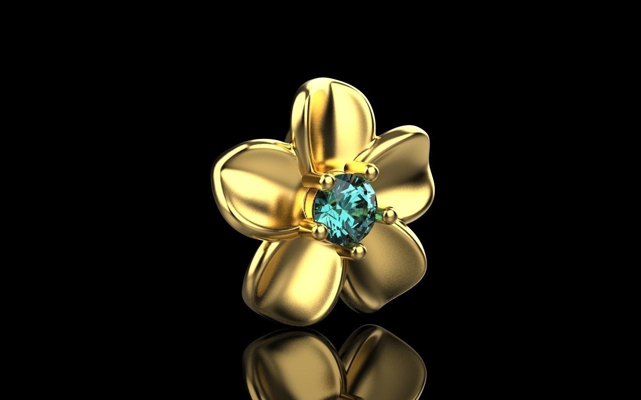 flower pendant 3D print model_41