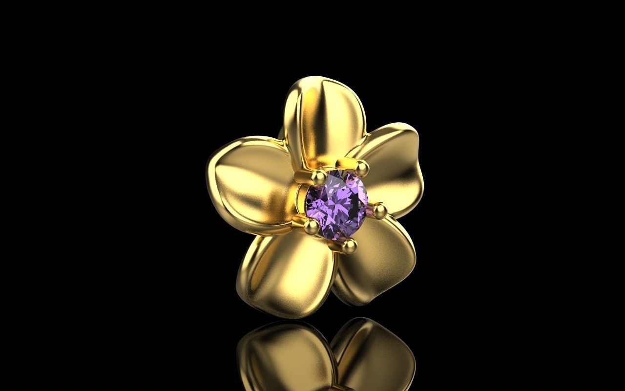 flower pendant 3D print model_37