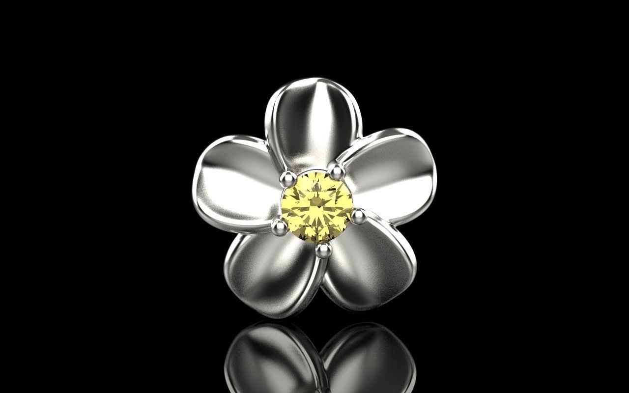 flower pendant 3D print model_29