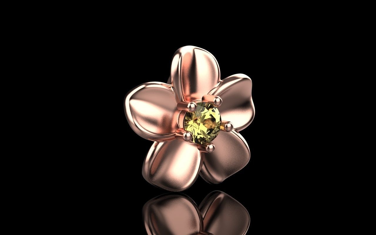 flower pendant 3D print model_32