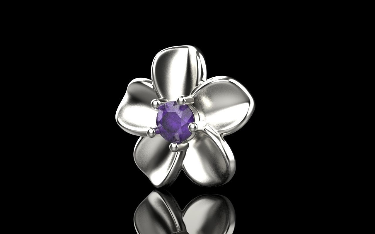 flower pendant 3D print model_22