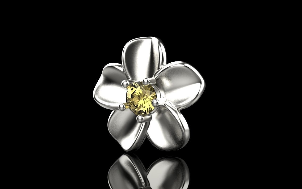 flower pendant 3D print model_16