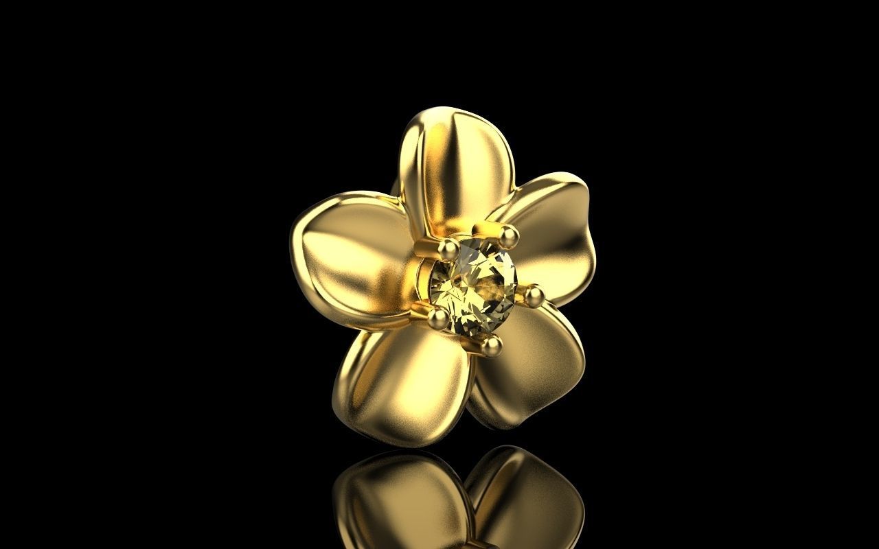 flower pendant 3D print model_40