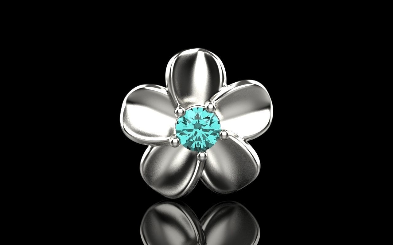 flower pendant 3D print model_27