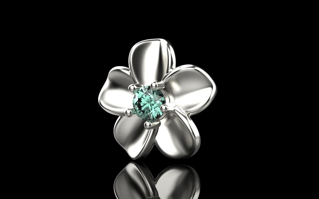 flower pendant 3D print model_18