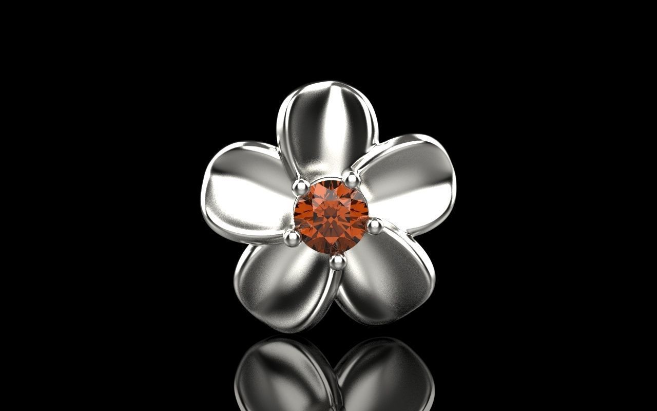 flower pendant 3D print model_24