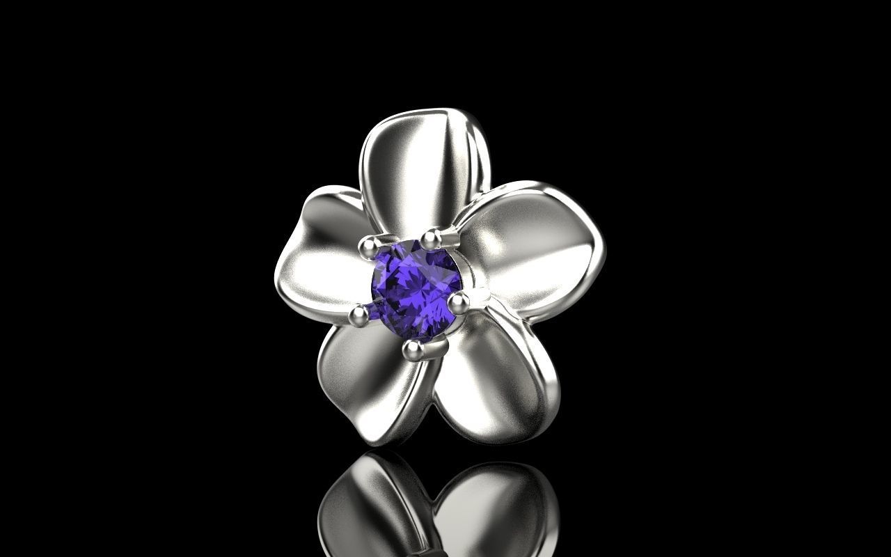 flower pendant 3D print model_23