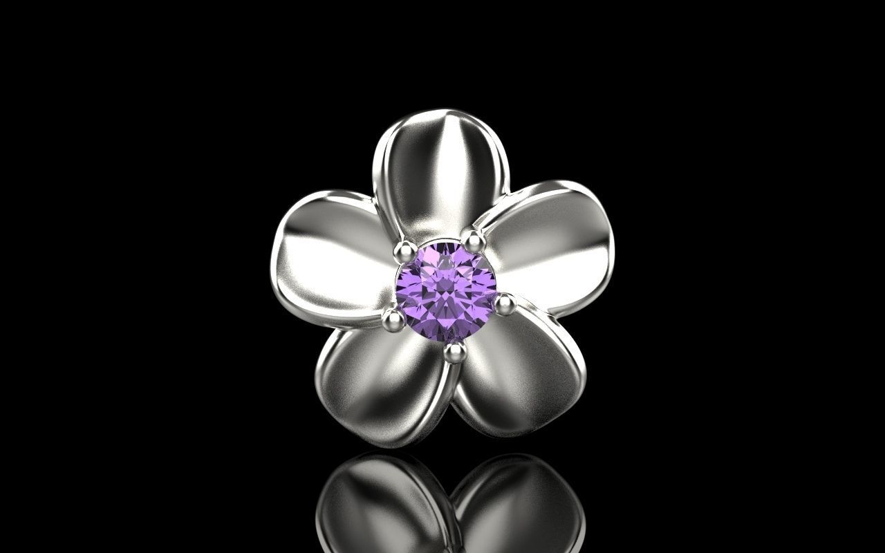 flower pendant 3D print model_30