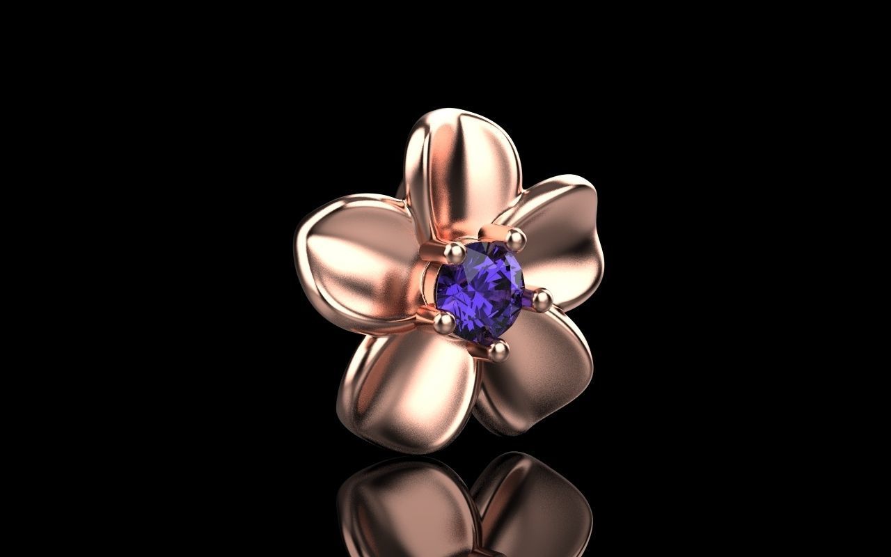 flower pendant 3D print model_36