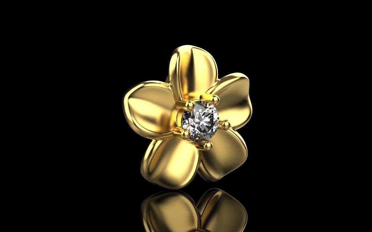 flower pendant 3D print model_38