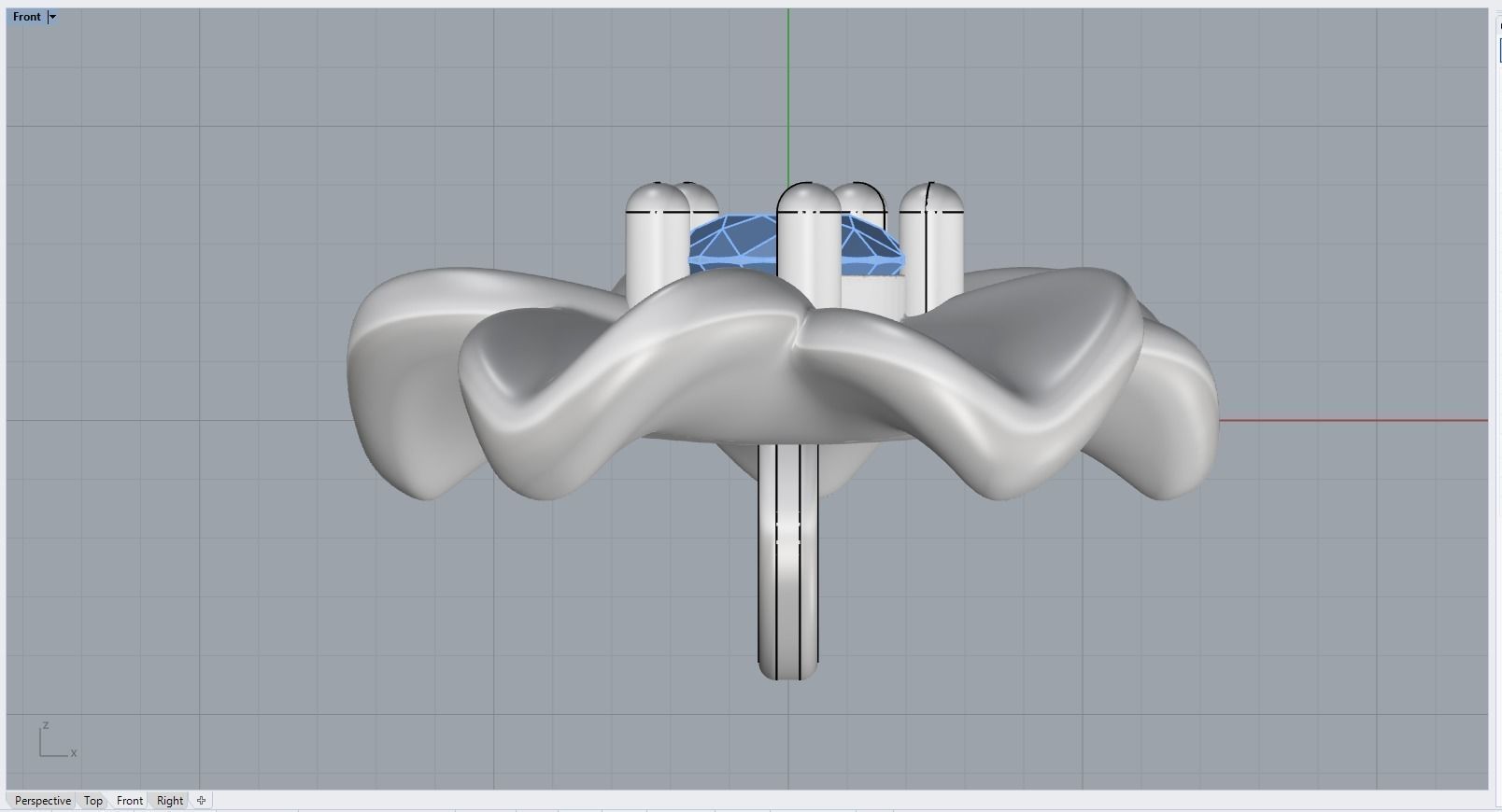 flower pendant 3D print model_9