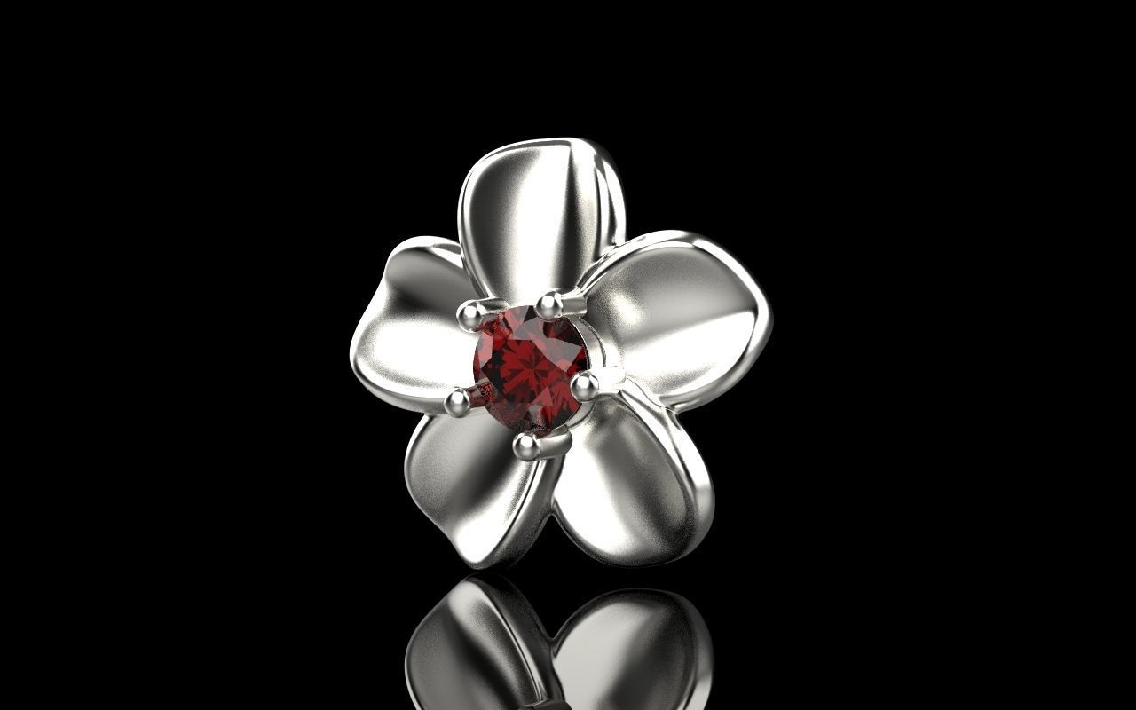 flower pendant 3D print model_1