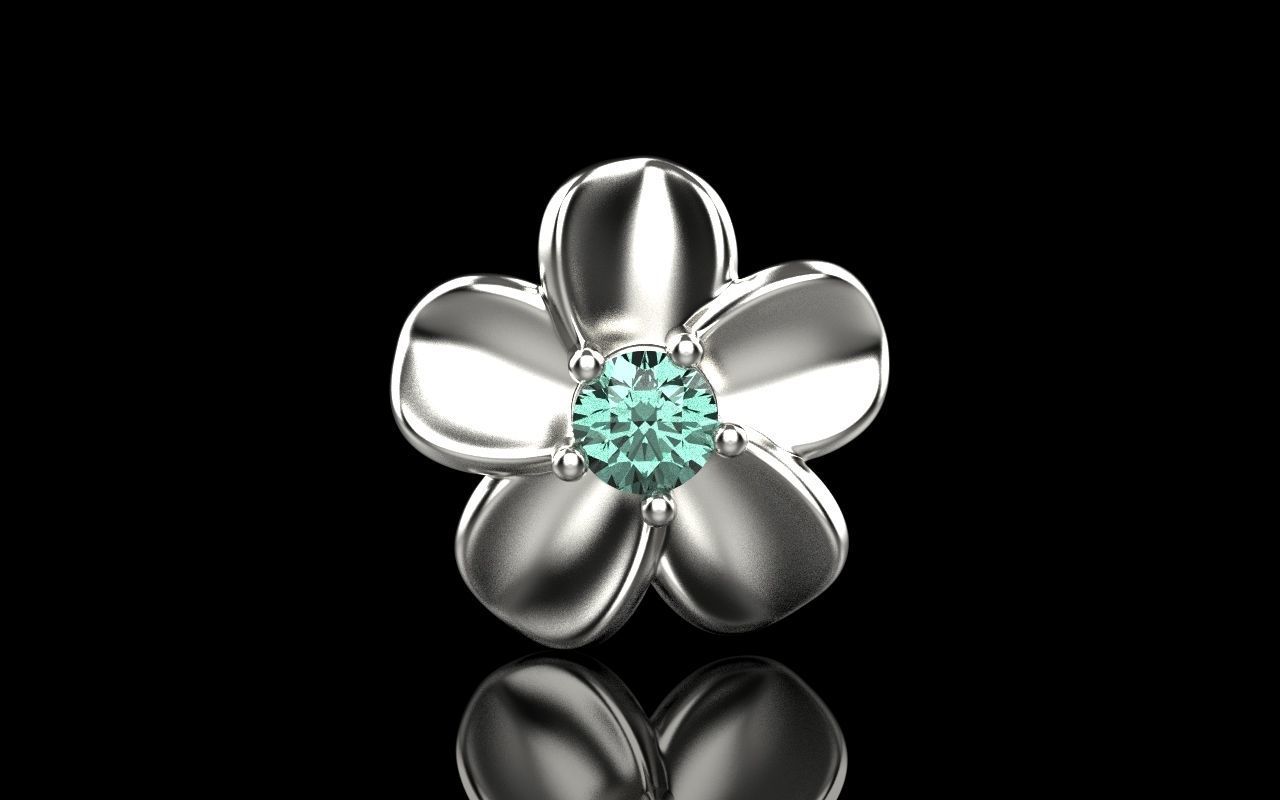 flower pendant 3D print model_20