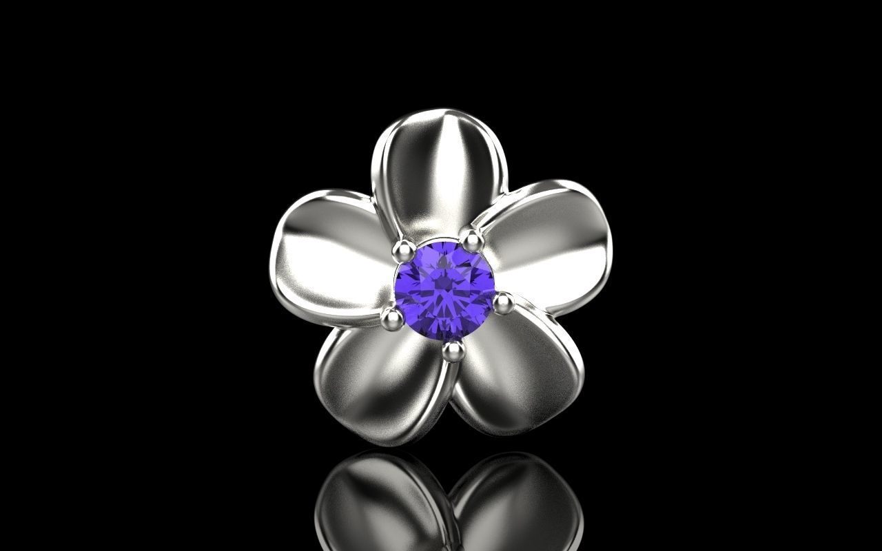 flower pendant 3D print model_25