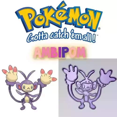 Amazing Pokemon Ambipom Cookie Cutter Stamp Cake Decorating 