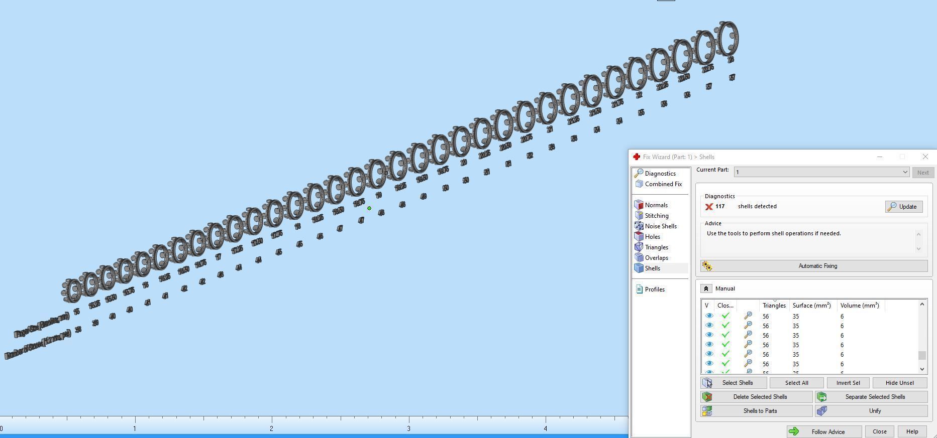 Moon Croun 33 Set rings 3D print model_18