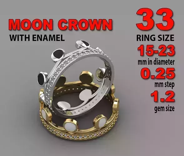 Moon Croun  33 Set rings 