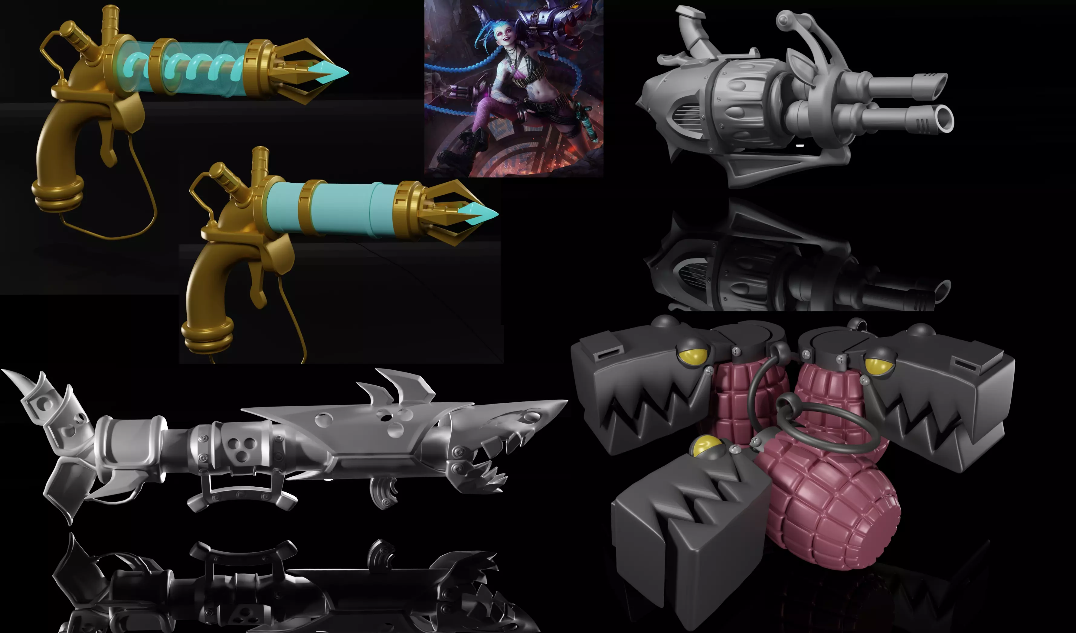 Jinx Complete Cosplay - League of Legends - LOL 3D print model_0