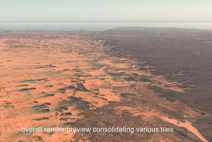 NEOM city topography Saudi Arabia - tile n29 e36 3D model 7