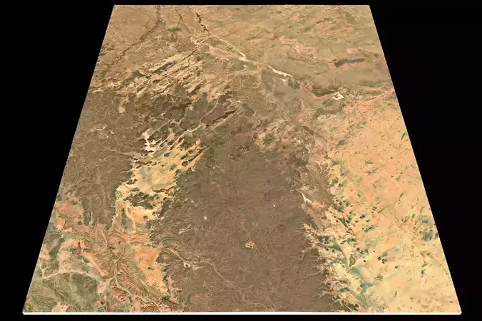 NEOM city topography Saudi Arabia - tile n27 e37 3D model