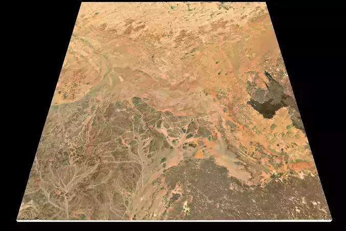 NEOM city topography Saudi Arabia - tile n26 e39 3D model