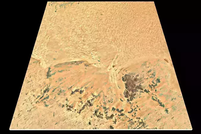 NEOM city topography Saudi Arabia - tile n27 e39 3D model