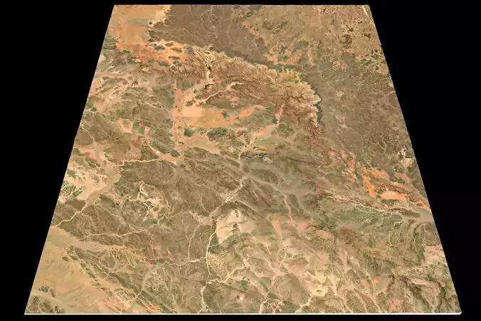 NEOM city topography Saudi Arabia - tile n27 e36 3D model