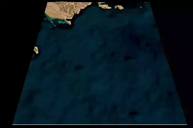 NEOM city topography Saudi Arabia - tile n27 e34 3D model