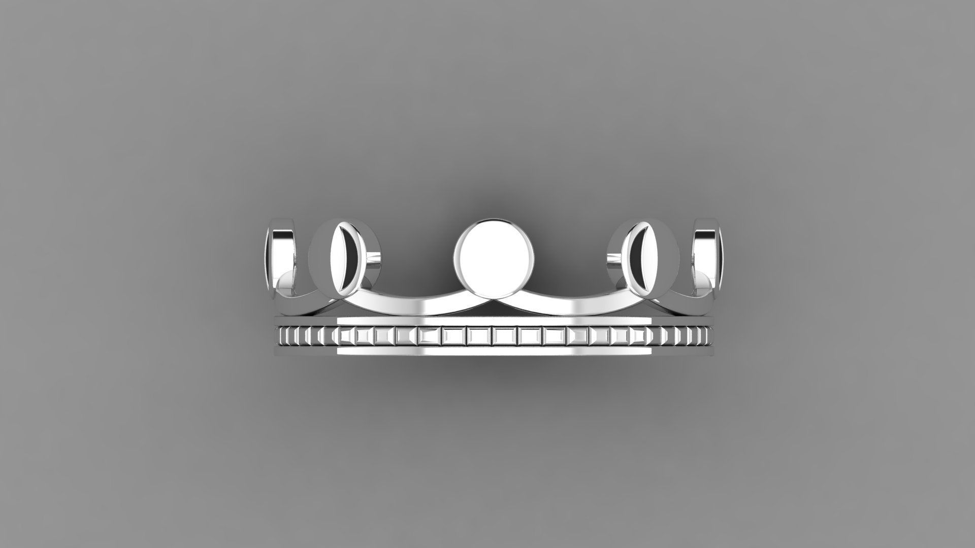 Moon Croun  33 Set rings v2 3D print model_10