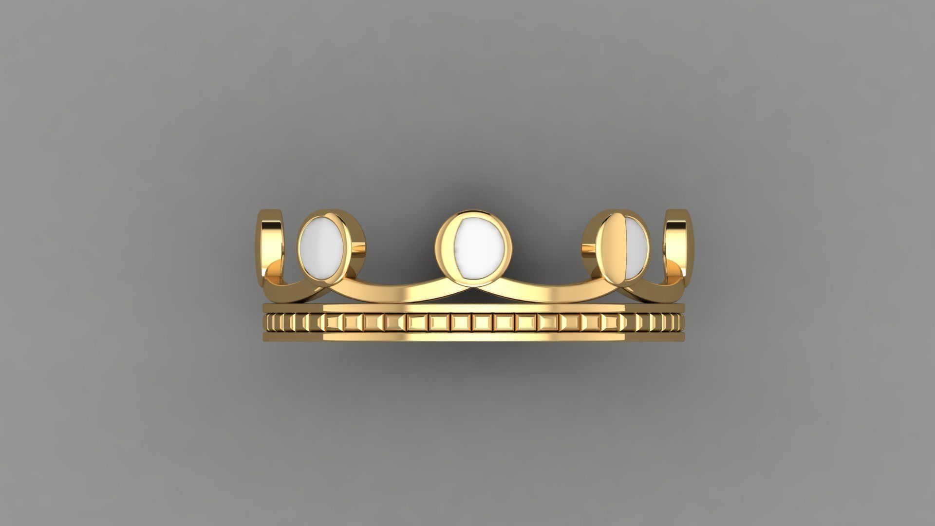 Moon Croun  33 Set rings v2 3D print model_7