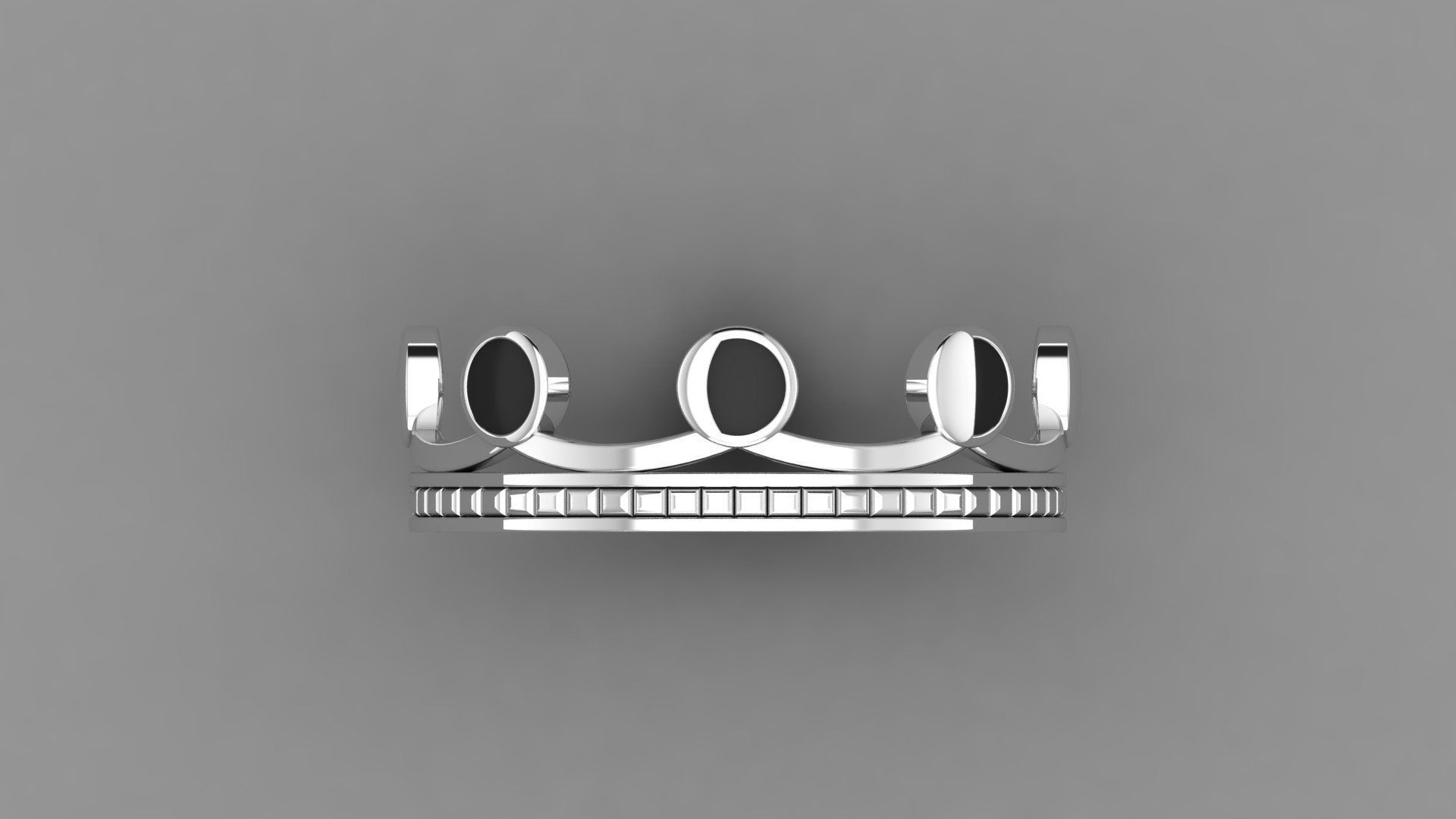 Moon Croun  33 Set rings v2 3D print model_15