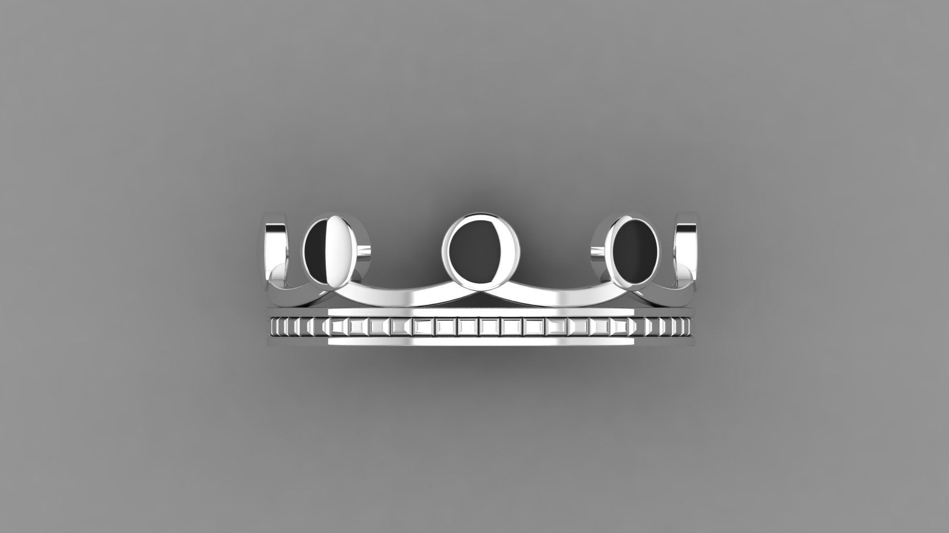 Moon Croun  33 Set rings v2 3D print model_13