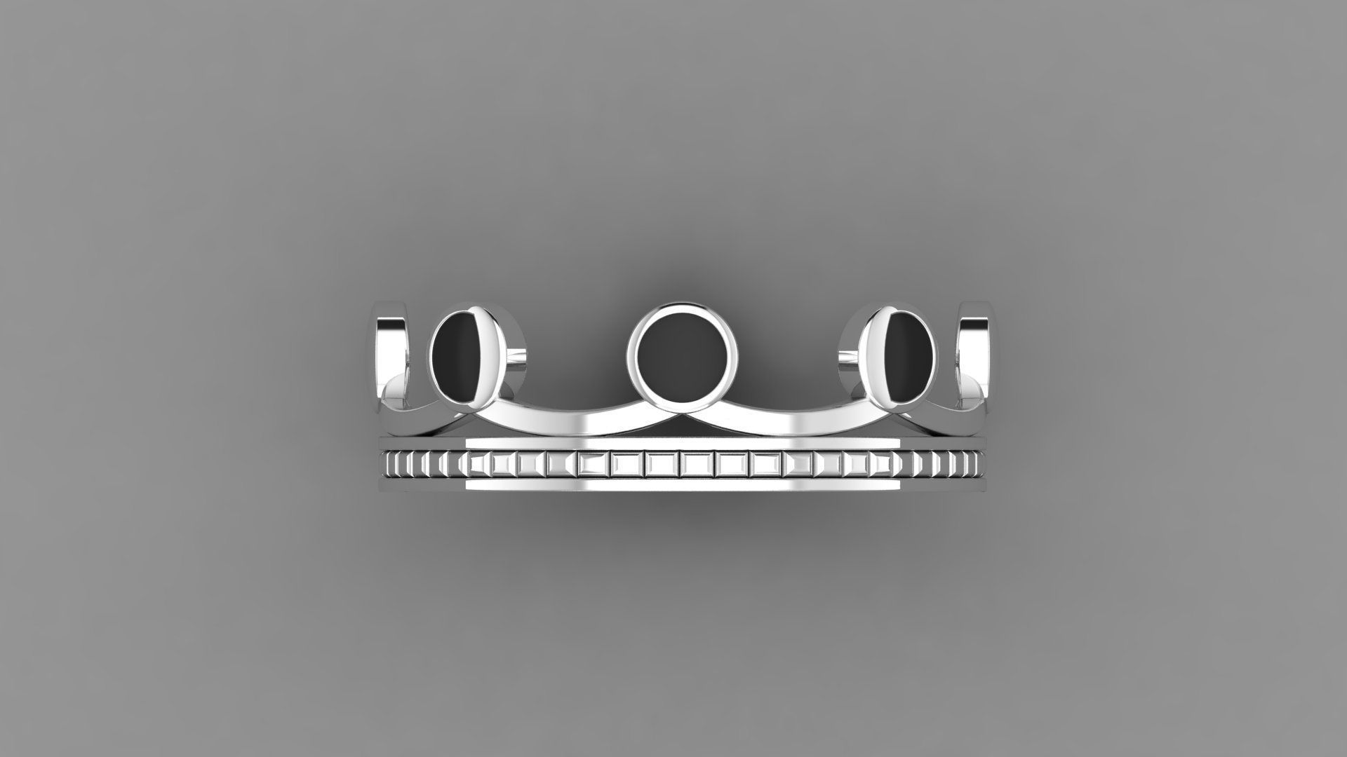 Moon Croun  33 Set rings v2 3D print model_14