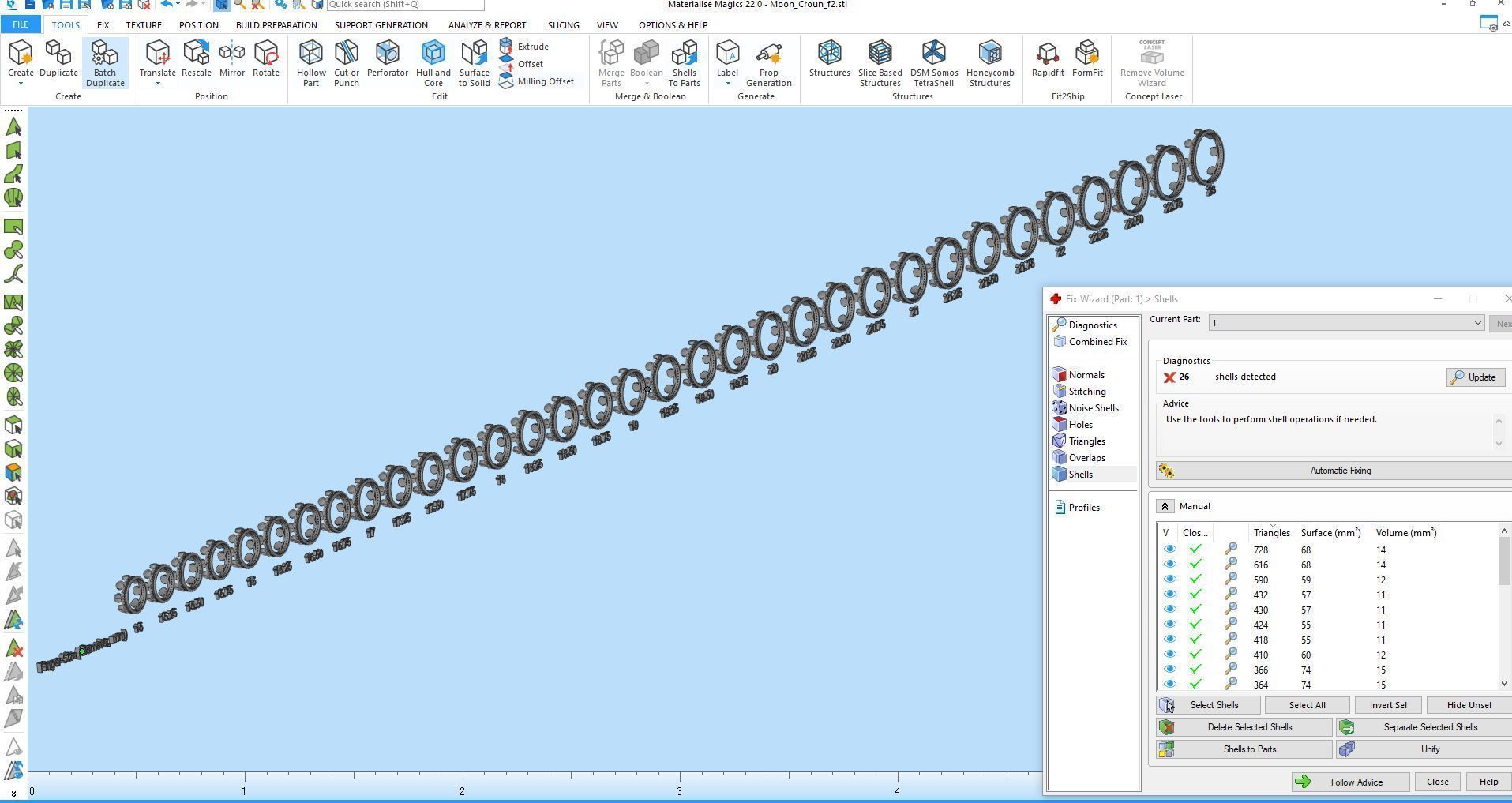 Moon Croun  33 Set rings v2 3D print model_18