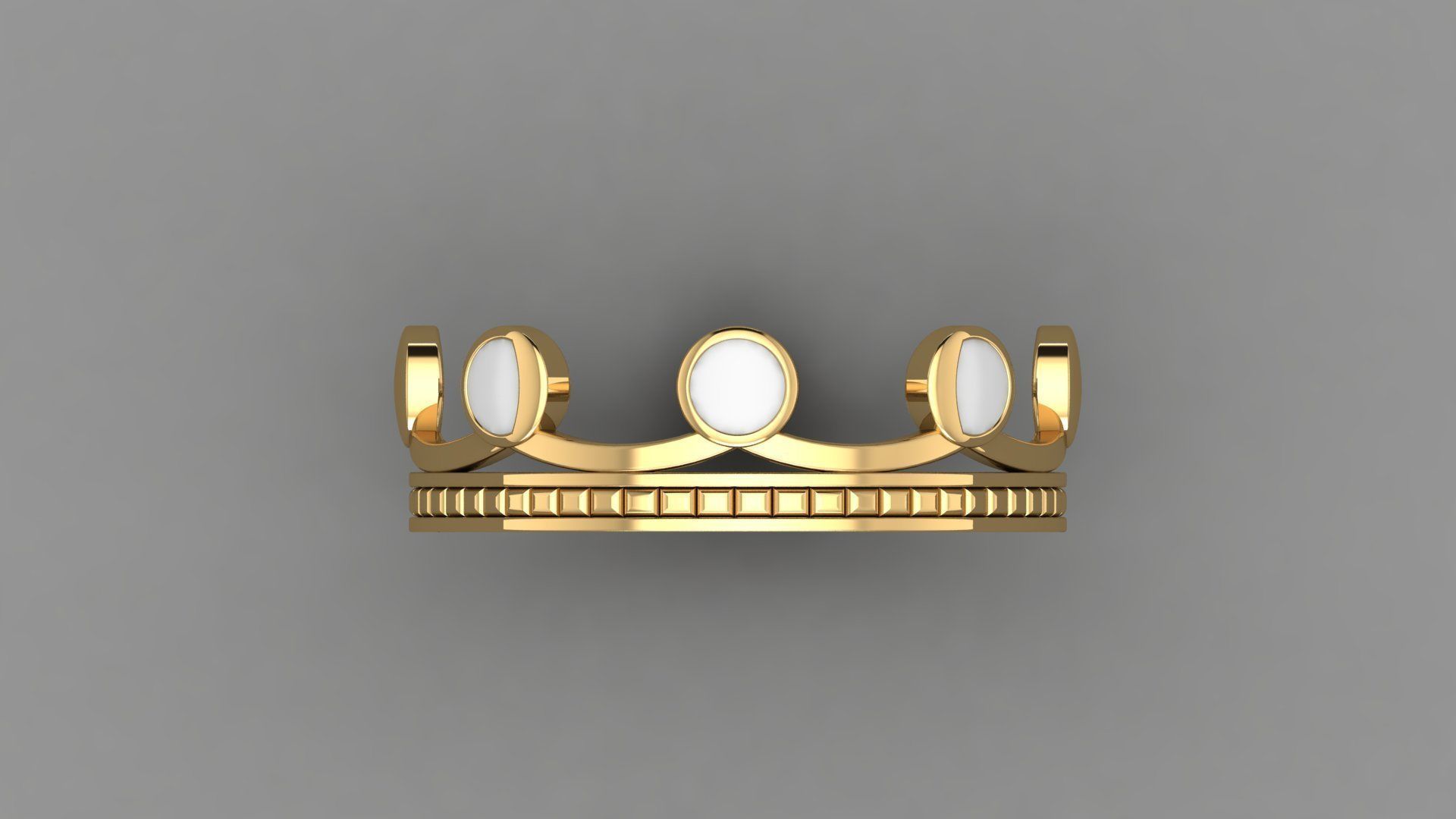 Moon Croun  33 Set rings v2 3D print model_6