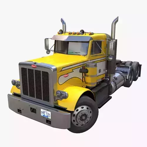 1975 Peterbilt 359 daycab Low-poly 3D model