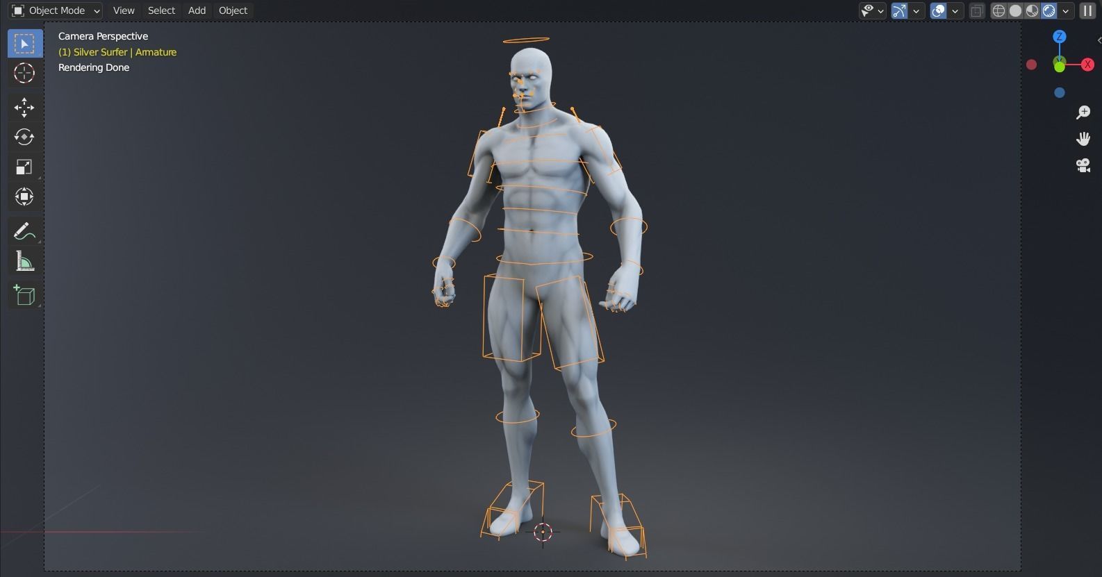 Silver Surfer and Glider rigged 3D model_9