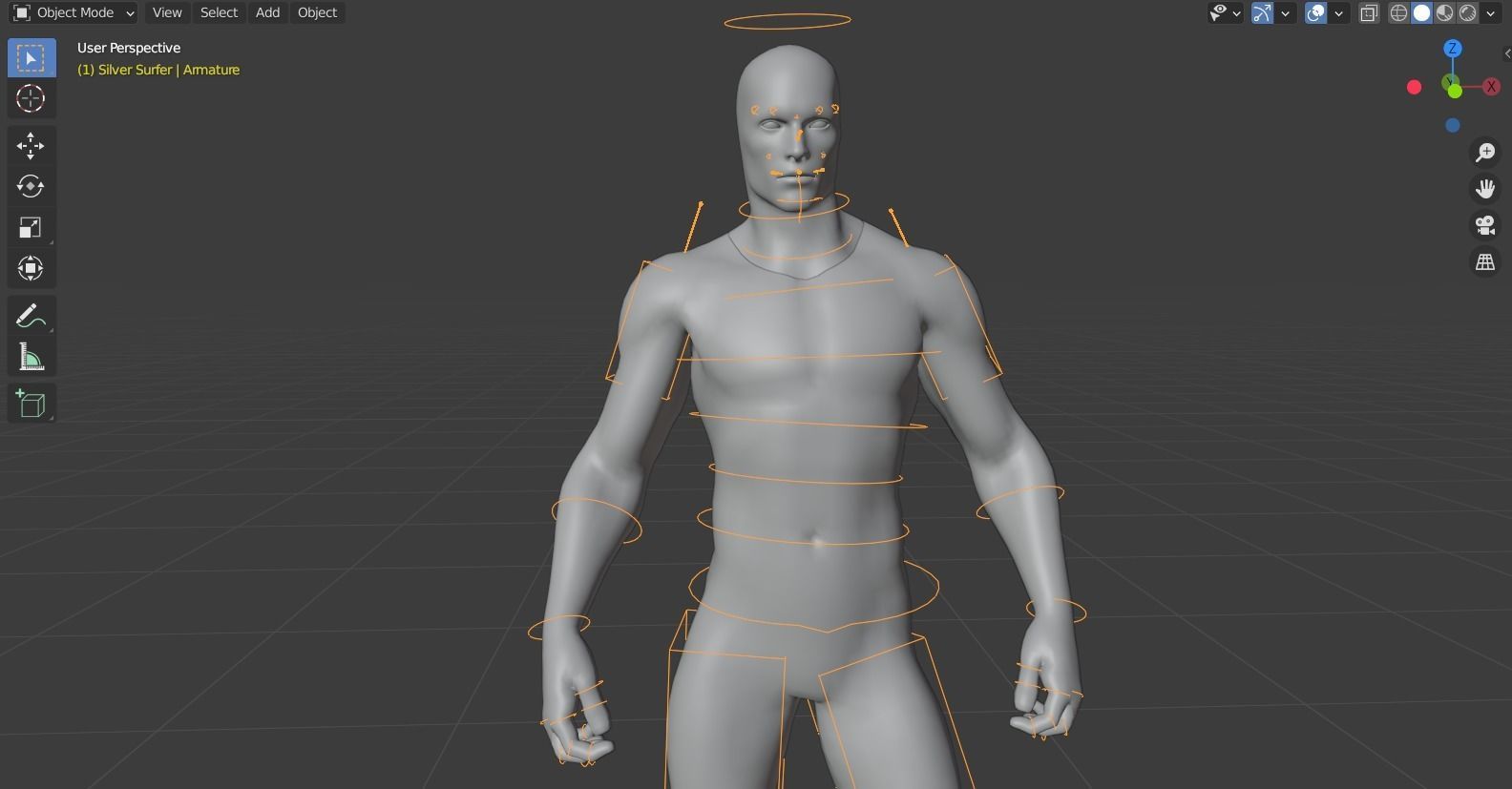 Silver Surfer and Glider rigged 3D model_6
