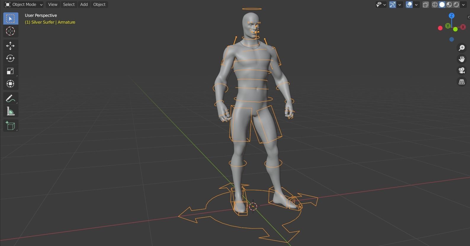 Silver Surfer and Glider rigged 3D model_2