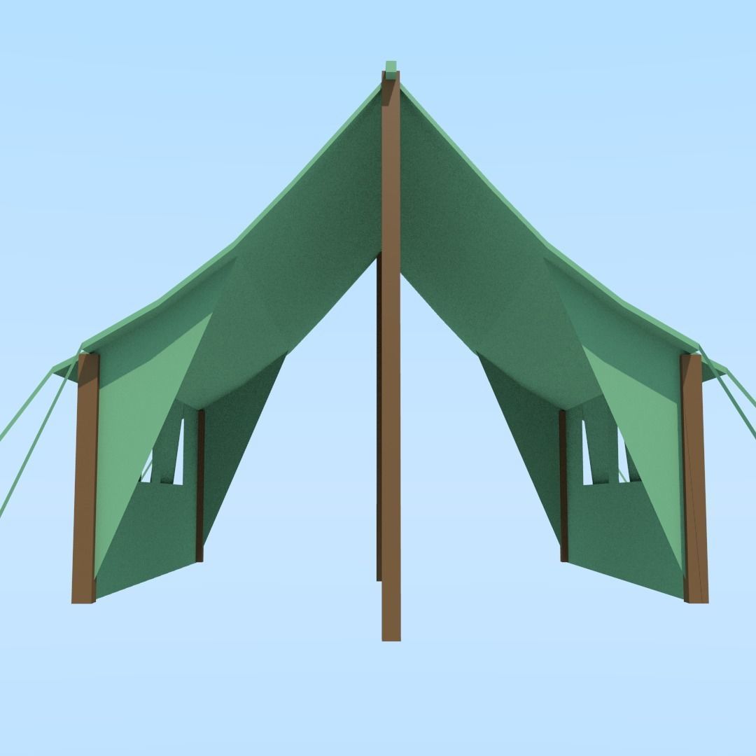 Military TENT Free low-poly 3D model_5