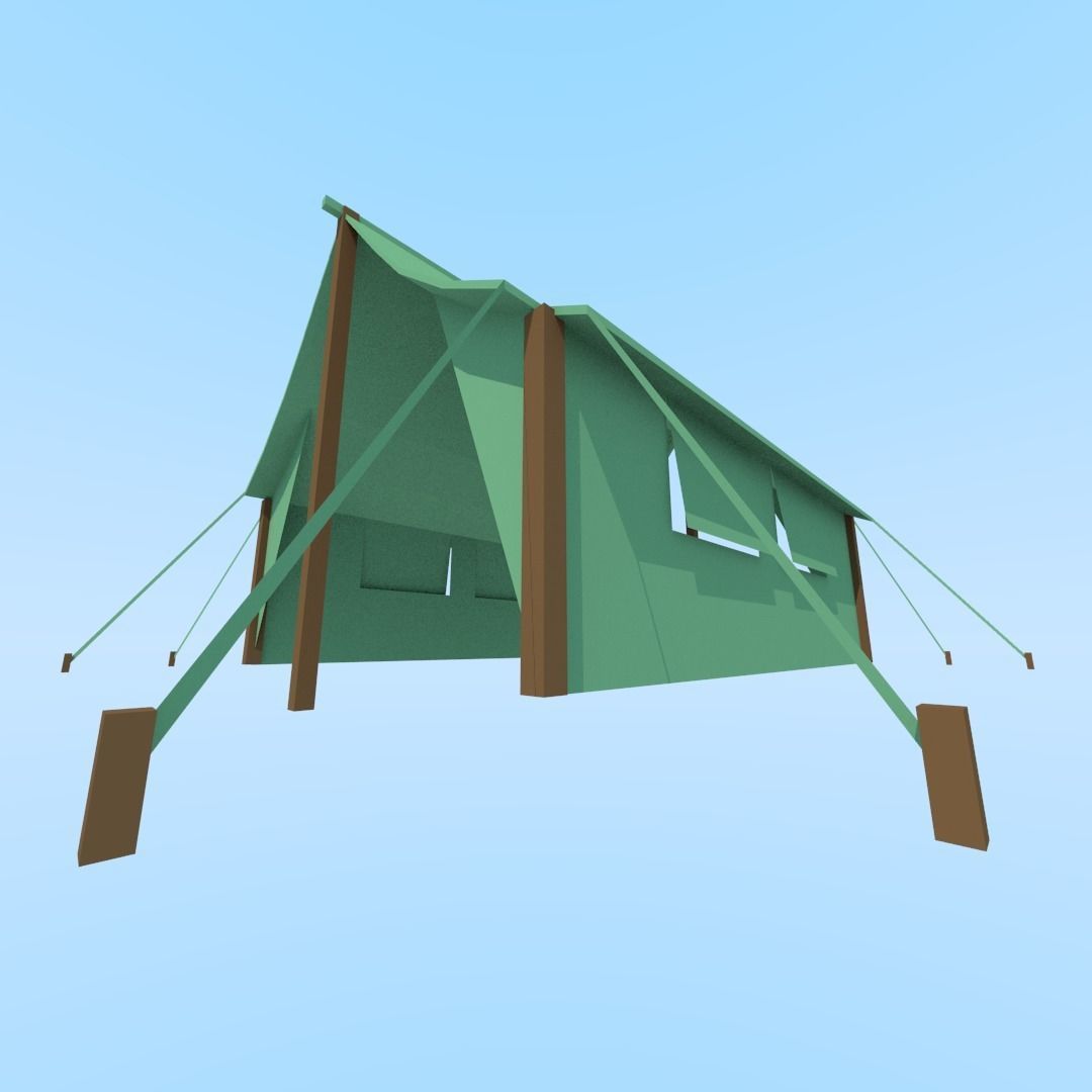 Military TENT Free low-poly 3D model_8