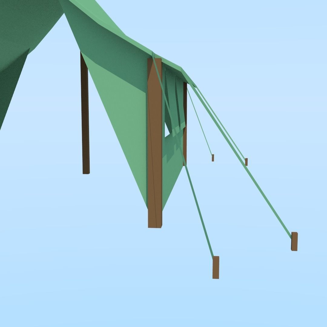 Military TENT Free low-poly 3D model_3