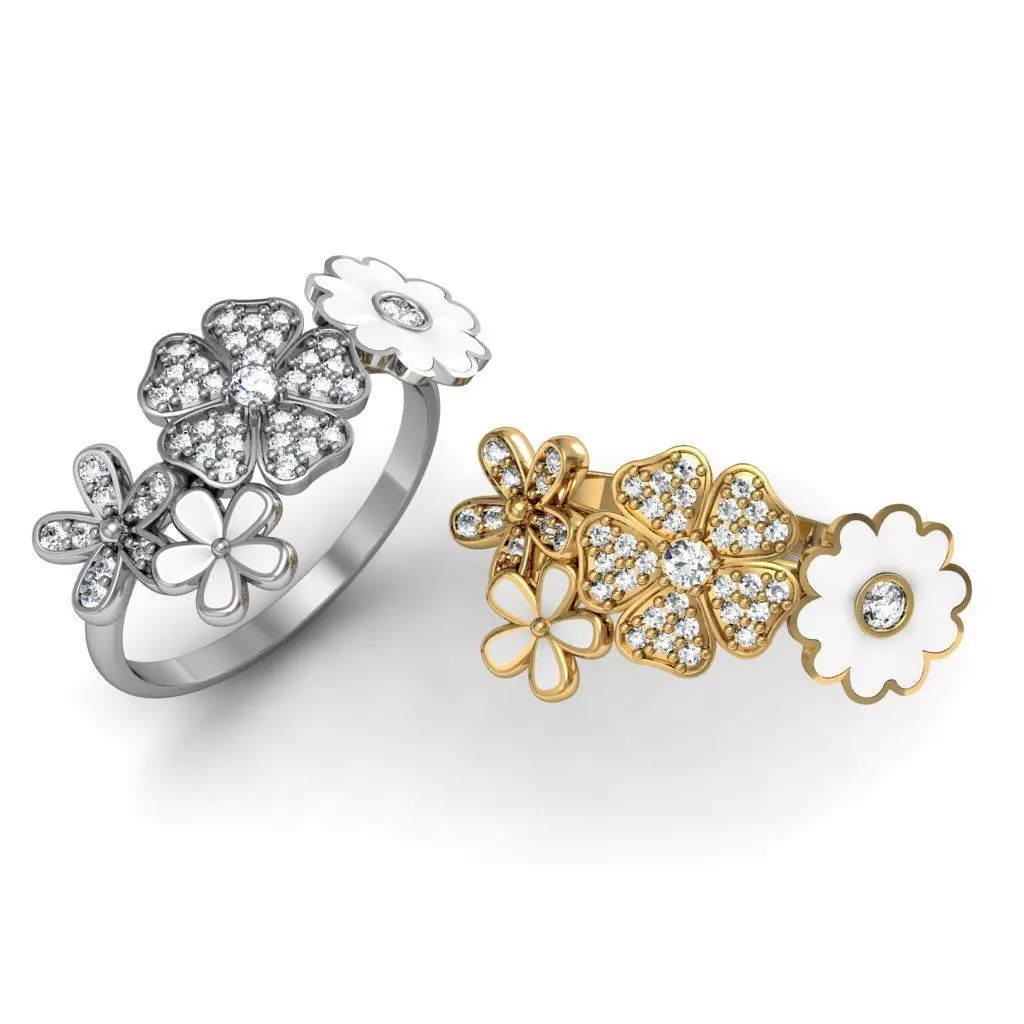 Ring with enamel ready for 3d print 3D print model