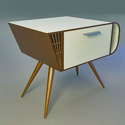 Bedside pedestal Low-poly 3D model