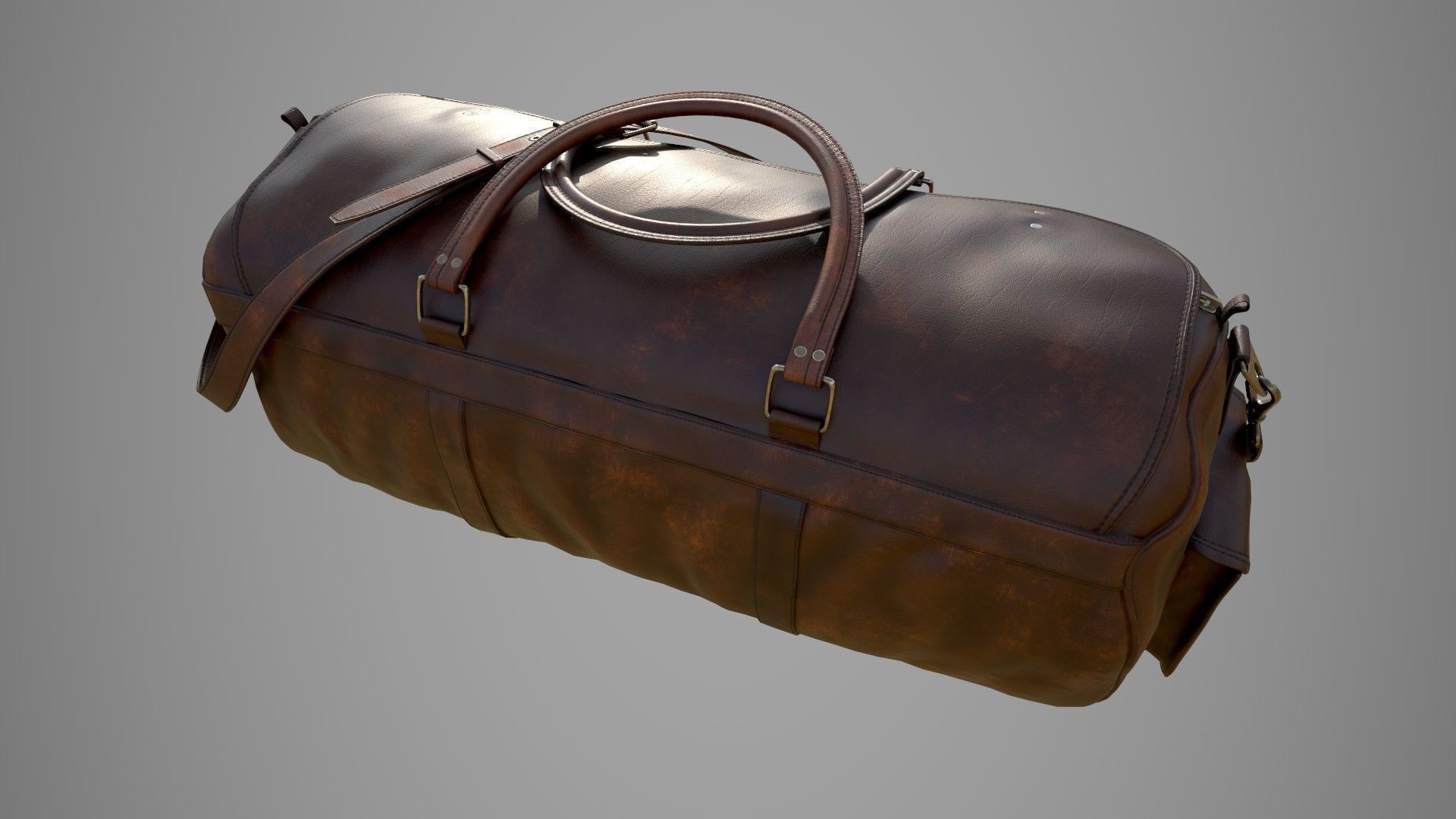 Leather Bag Low-poly 3D model_14