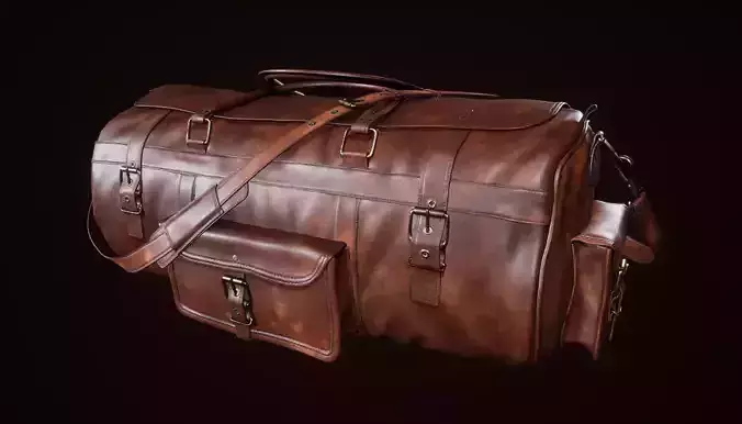 Leather Bag Low-poly 3D model