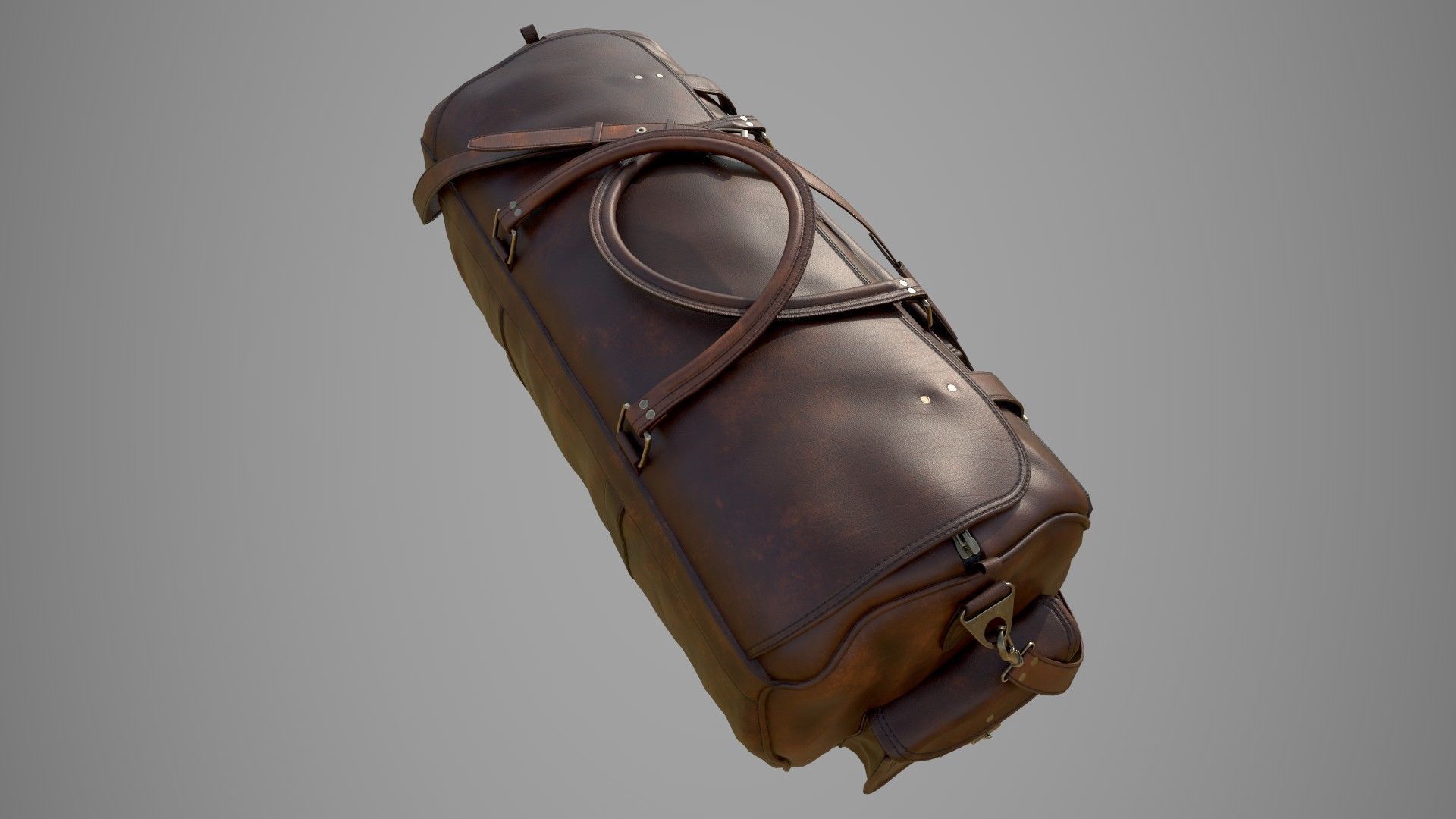 Leather Bag Low-poly 3D model_15